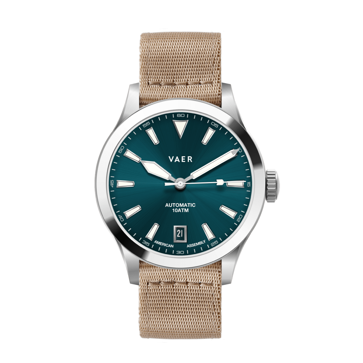 Vaer Watches A5 Atlas Green Auto - 38mm USA
