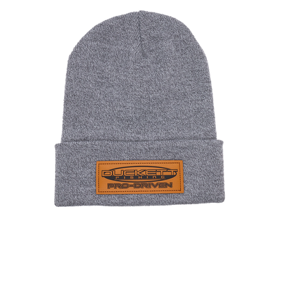 Duckett Leather Patch Beanie