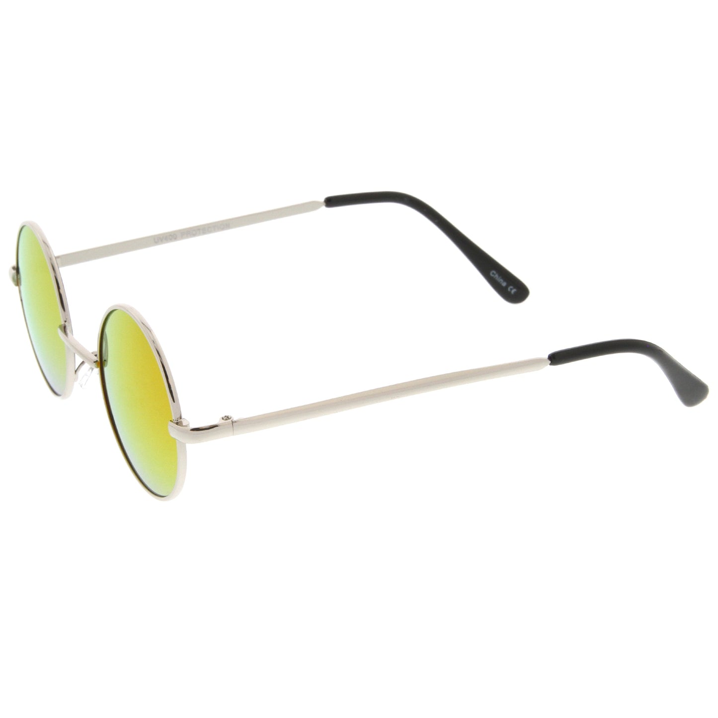 zeroUV Retro Lennon Style Round Circle Metal Mirror Lens Sunglasses 1408