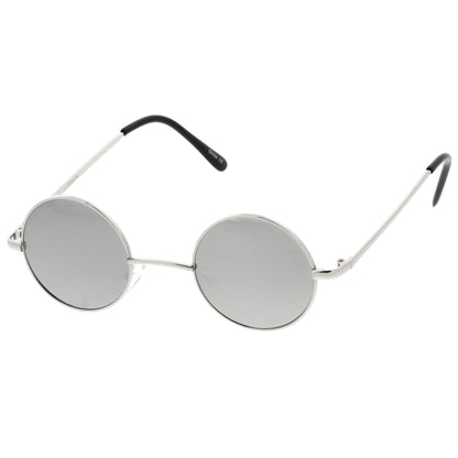 zeroUV Retro Lennon Style Round Circle Metal Mirror Lens Sunglasses 1408