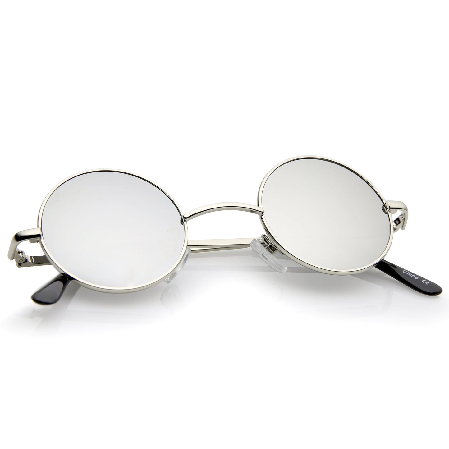 zeroUV Retro Lennon Style Round Circle Metal Mirror Lens Sunglasses 1408