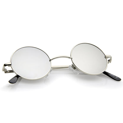 zeroUV Retro Lennon Style Round Circle Metal Mirror Lens Sunglasses 1408