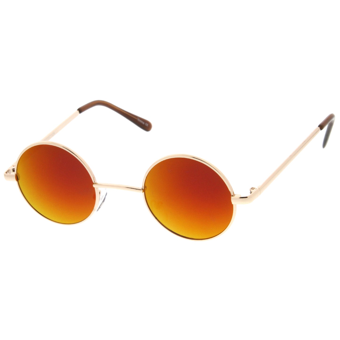 zeroUV Retro Lennon Style Round Circle Metal Mirror Lens Sunglasses 1408