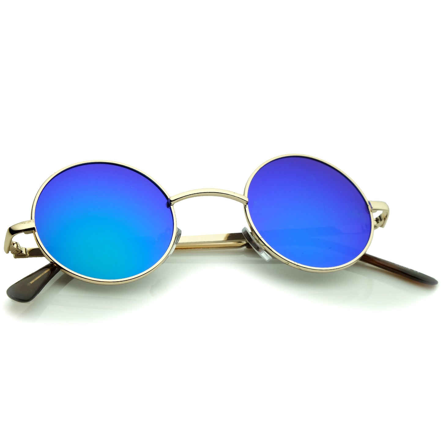 zeroUV Retro Lennon Style Round Circle Metal Mirror Lens Sunglasses 1408