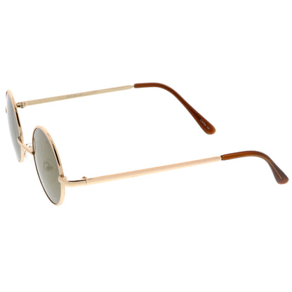 zeroUV Retro Lennon Style Round Circle Metal Mirror Lens Sunglasses 1408