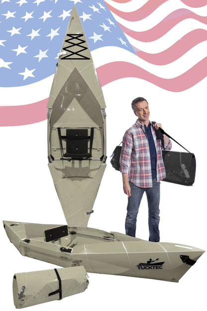 Tucktec Folding Kayak | Hard-Shell | 2-minute Set-up | Foldable, Portable Kayak