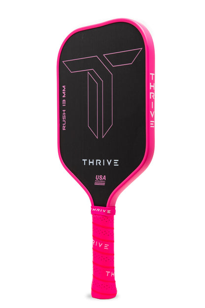 Thrive RUSH 13  SINGLES (PINK)  Includes custom weight card, paddle cover, paddle eraser, and lead weights.