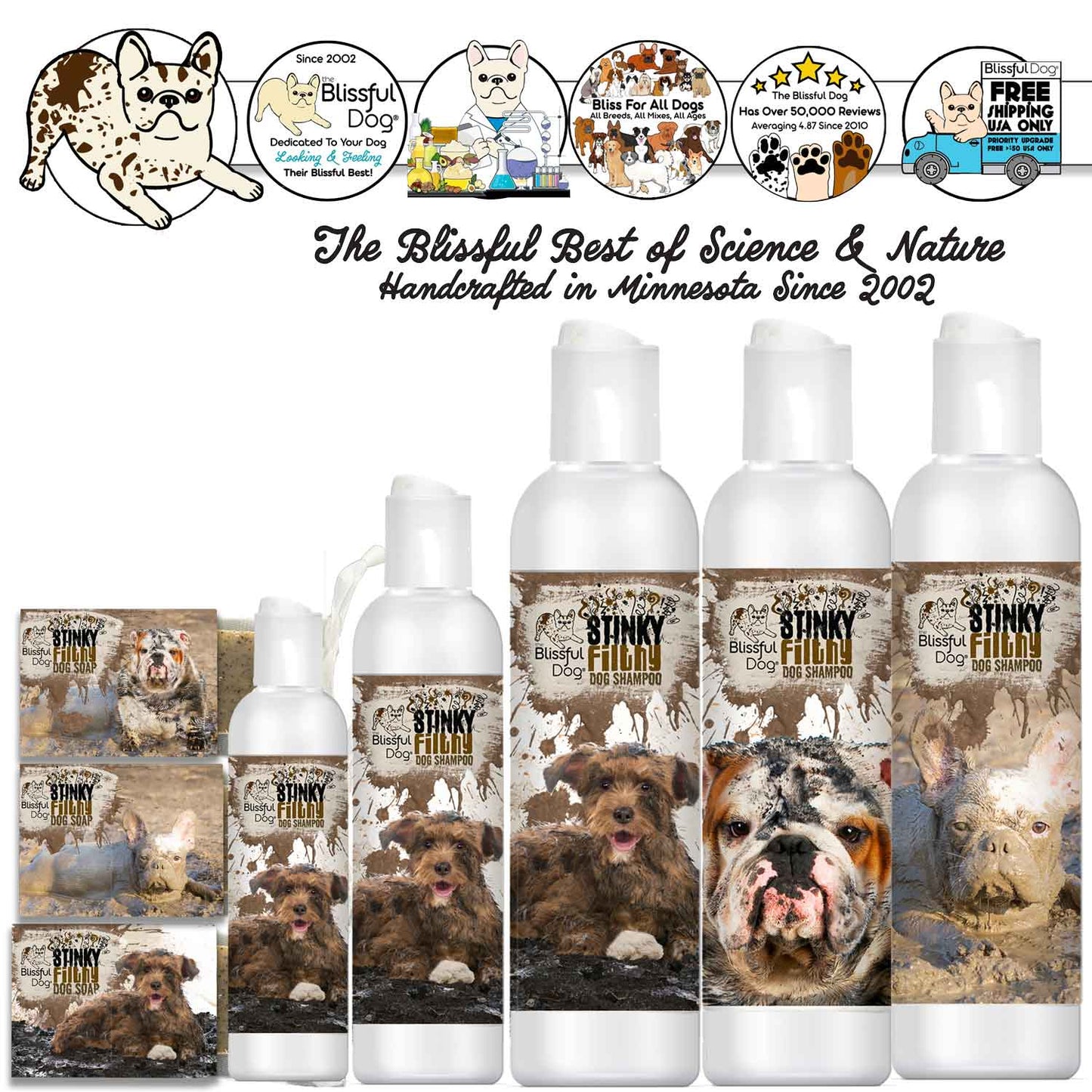 The Blissful Dog Stinky Filthy Dog Shampoo & Soap