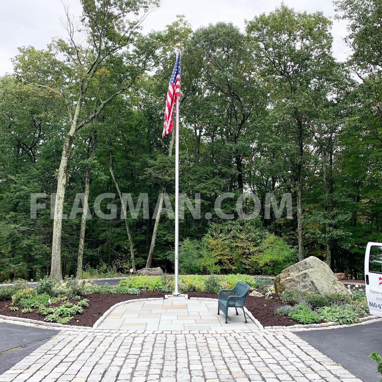Flagman of America Commercial Grade Aluminum Flagpole - External Halyard- Lifetime Warranty - Made in USA