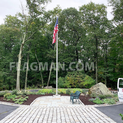 Flagman of America Commercial Grade Aluminum Flagpole - External Halyard- Lifetime Warranty - Made in USA