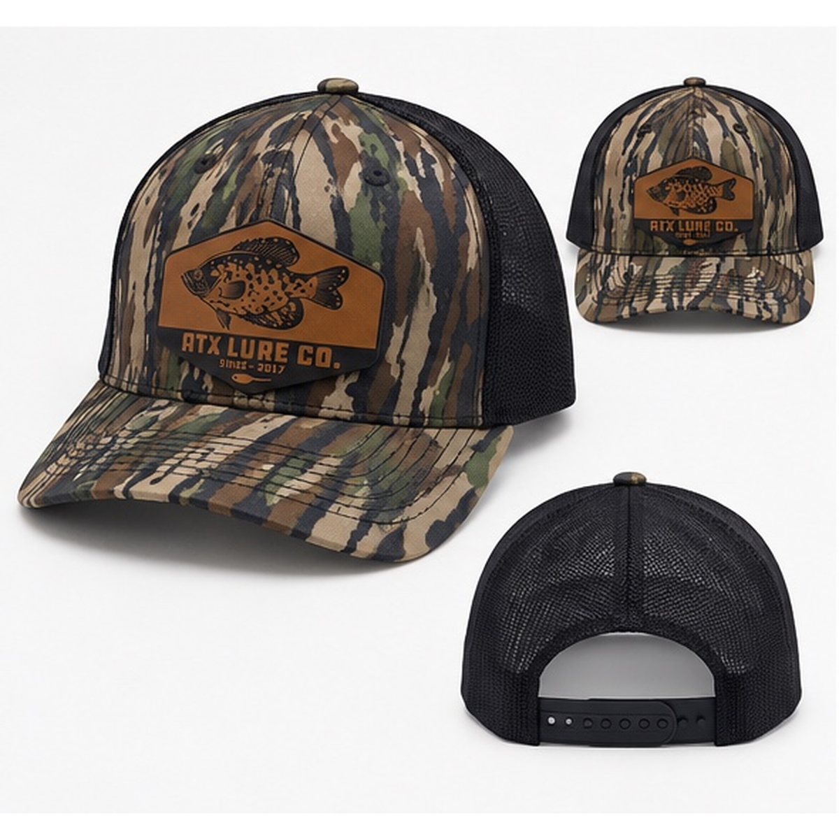 ATX Leather Crappie Patch Hat