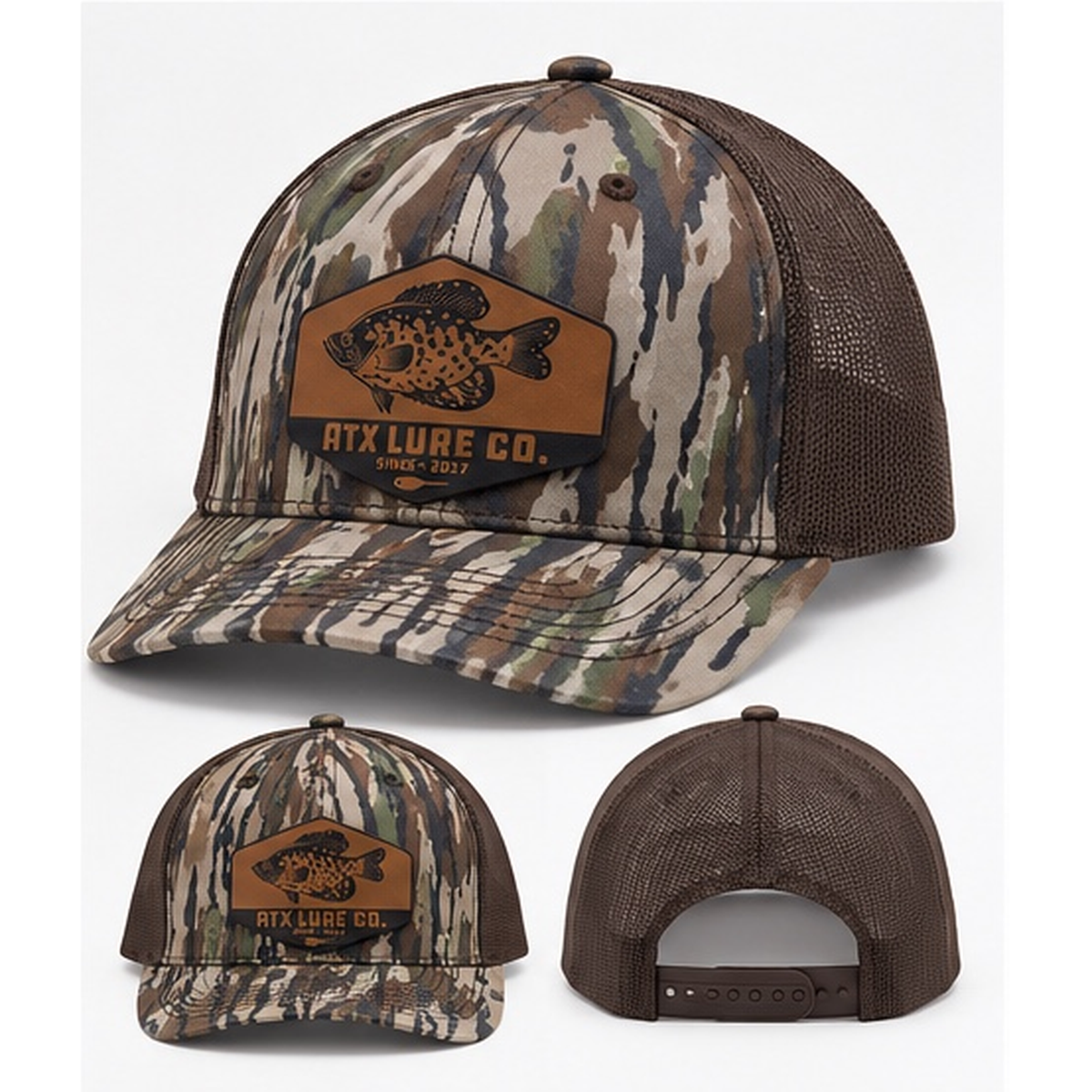 ATX Leather Crappie Patch Hat