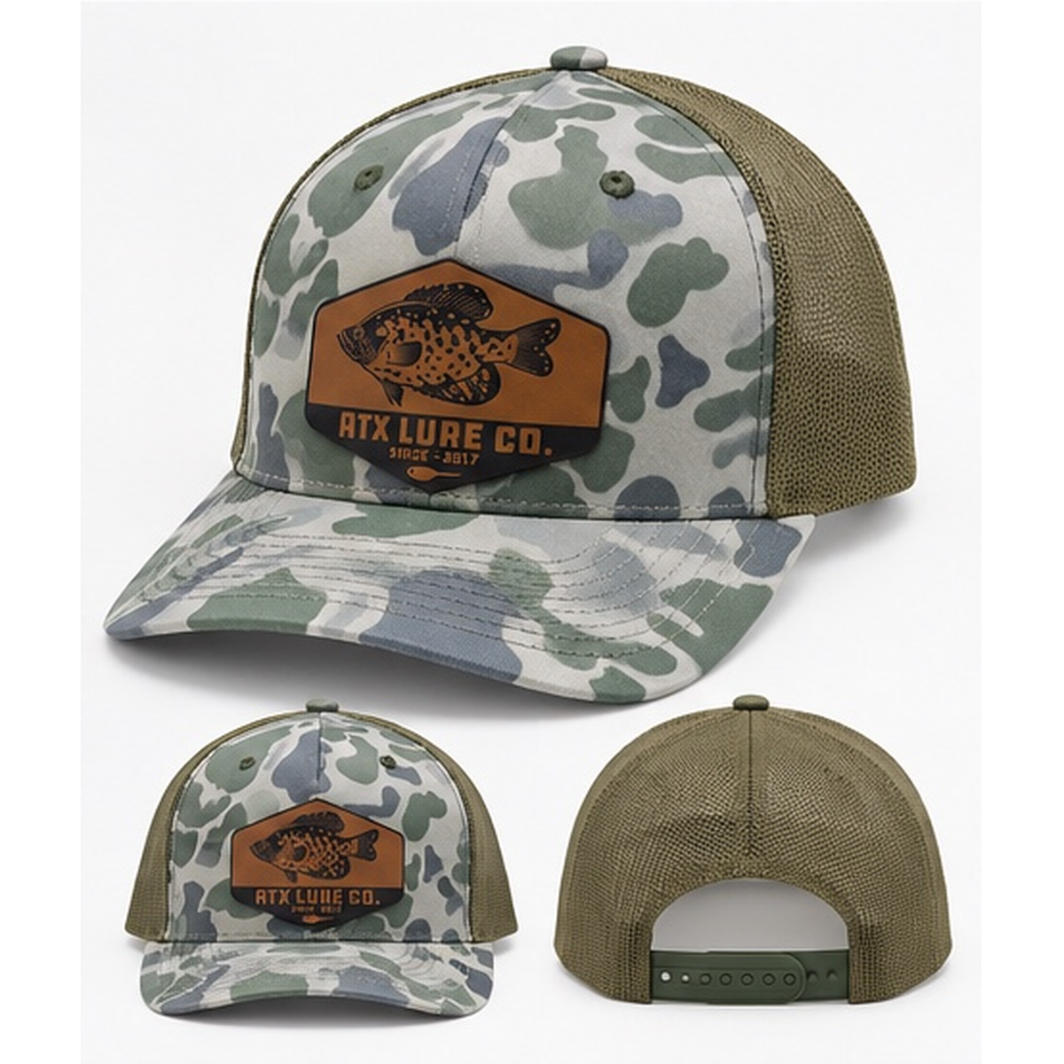 ATX Leather Crappie Patch Hat
