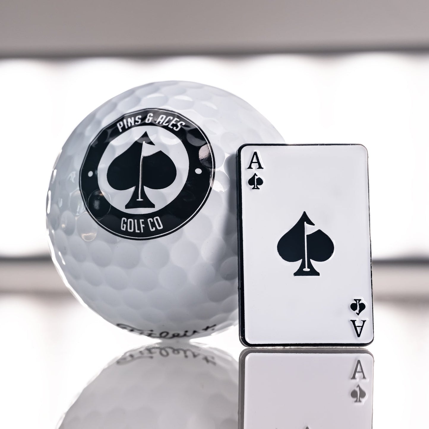 Pins and Aces Ace of Spades Ball Marker