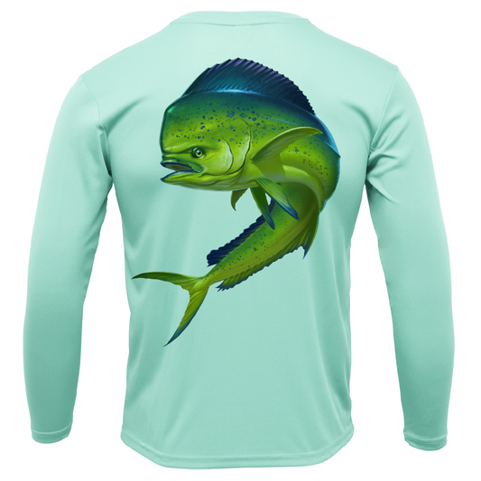 Saltwater Born Key West, FL Action Mahi Long Sleeve UPF 50+ Dry-Fit Shirt