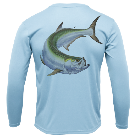 Saltwater Born Action Tarpon Long Sleeve UPF 50+ Dry-Fit Shirt