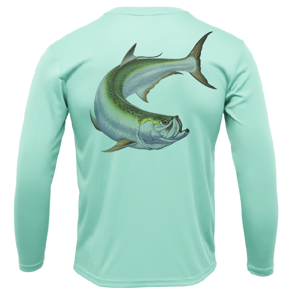 Saltwater Born Action Tarpon Long Sleeve UPF 50+ Dry-Fit Shirt