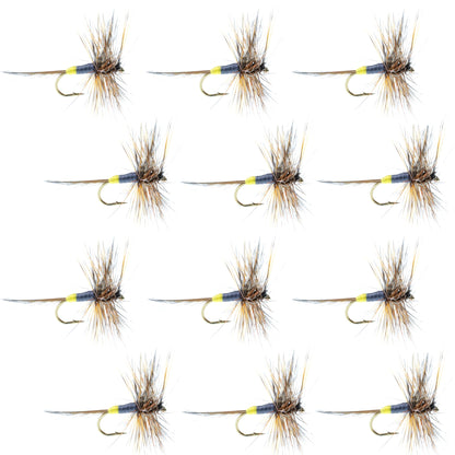 The Fly Fishing Place Adams Female Classic Dry Fly - 1 Dozen Flies - Hook Size 16