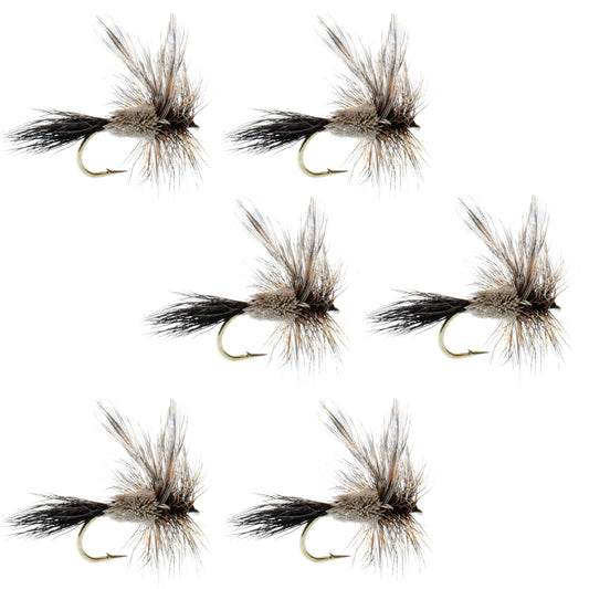 The Fly Fishing Place Adams Irresistible Classic Dry Fly - 6 Flies Hook Size 14