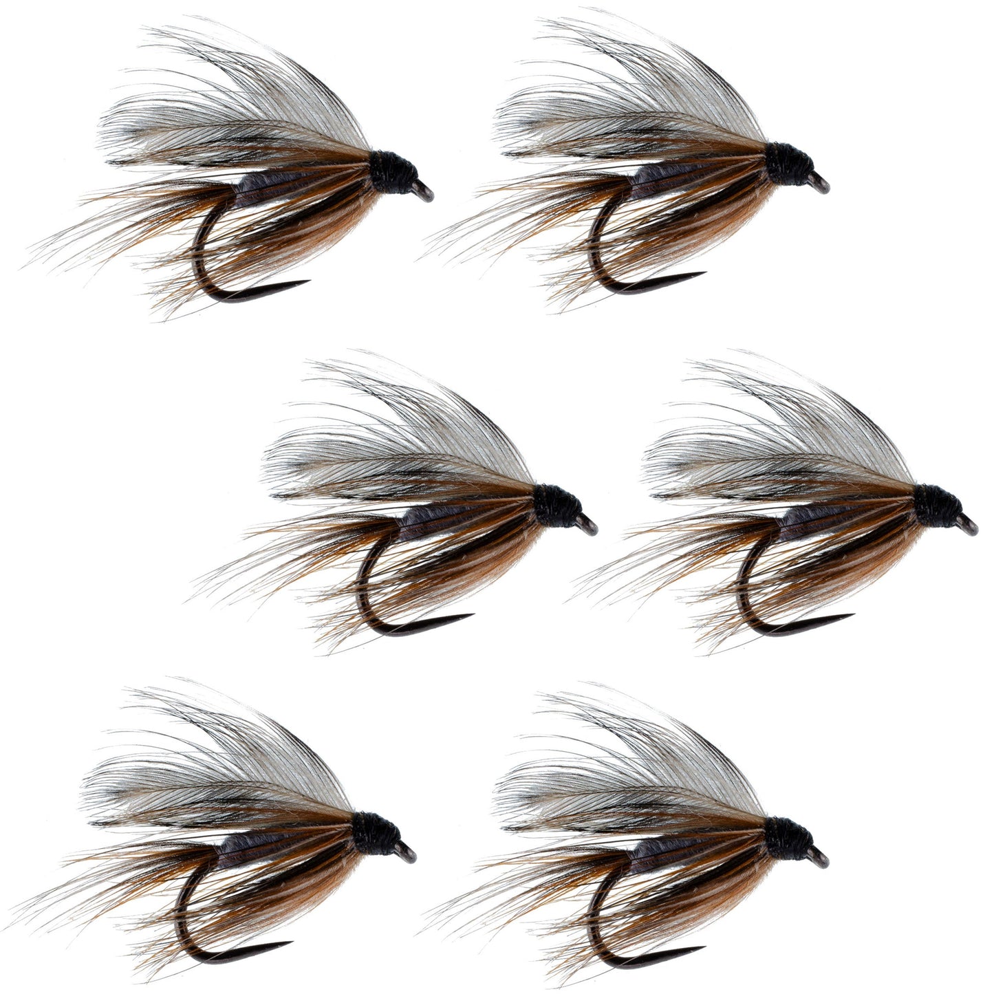The Fly Fishing Place Barbless Adams Classic Wet Fly Fly Fishing Flies - 6 Flies Hook Size 14