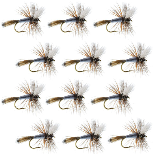 The Fly Fishing Place Adams Wulff Classic Dry Fly 1 Dozen Flies  Hook Size 14