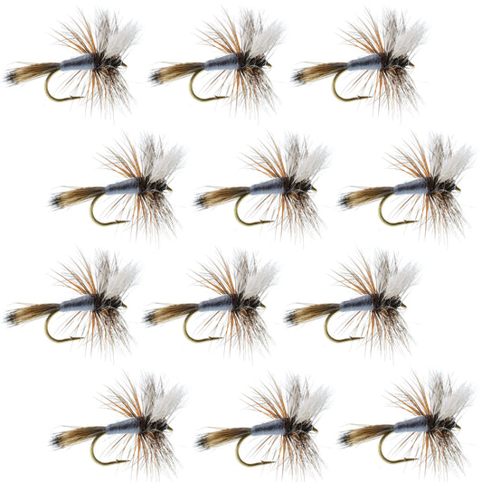 The Fly Fishing Place Adams Wulff Classic Dry Fly 1 Dozen Flies  Hook Size 8
