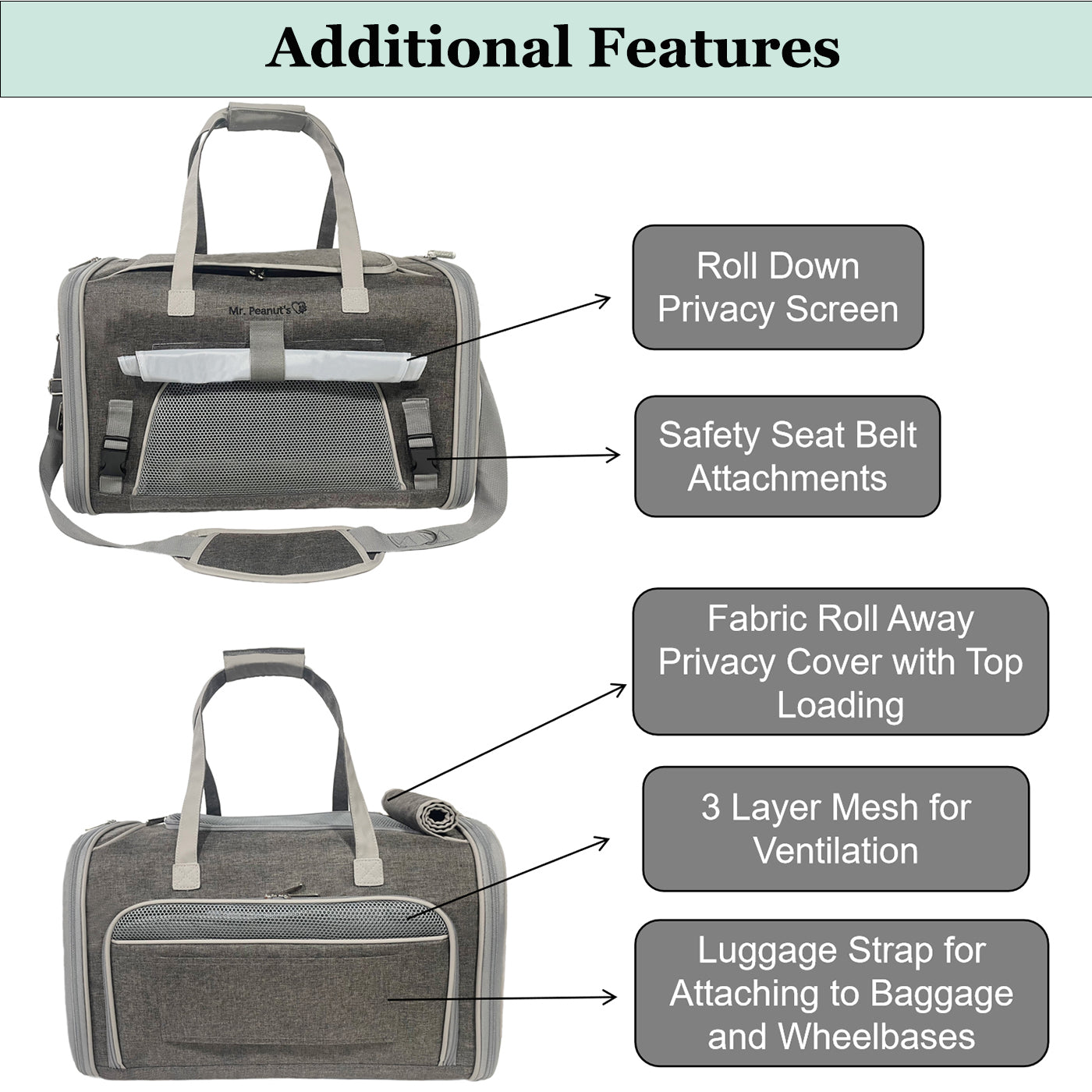 Mr. Peanut's Gold Series Big Apple XL Size Airline Compliant Expandable Pet Carrier