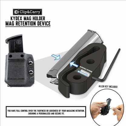 Clip & Carry Adjustable Kydex IWB/OWB Mag Holder