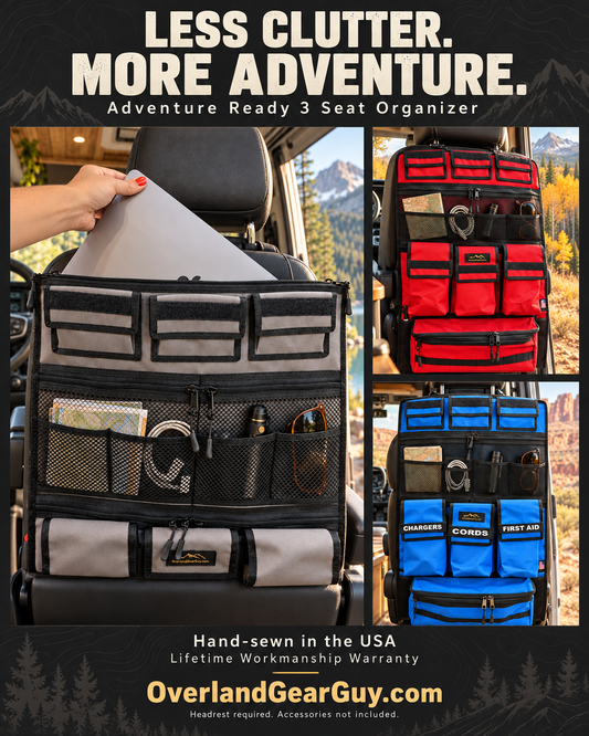 Overland Gear Guy Adventure Ready 3 Seat Organizer