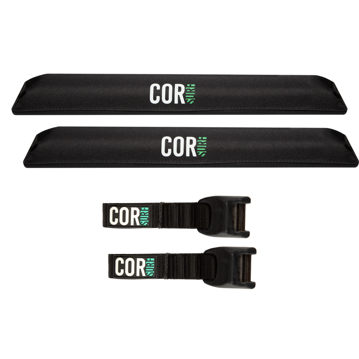 COR Surf Aero Roof Rack Pad with 10' Scratch-Resistant Tie Downs(Flat Bars)