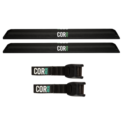 COR Surf Aero Roof Rack Pad with 10' Scratch-Resistant Tie Downs(Flat Bars)