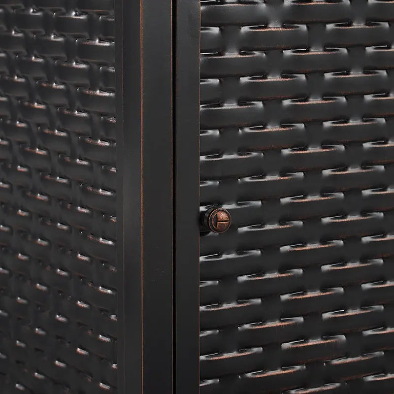 Balkene Home Albany 44" Rectangular Woven Aluminum Convertible Gas Fire Pit Table