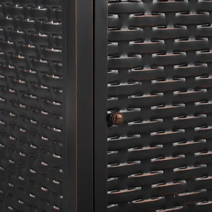 Balkene Home Albany 44" Rectangular Woven Aluminum Convertible Gas Fire Pit Table