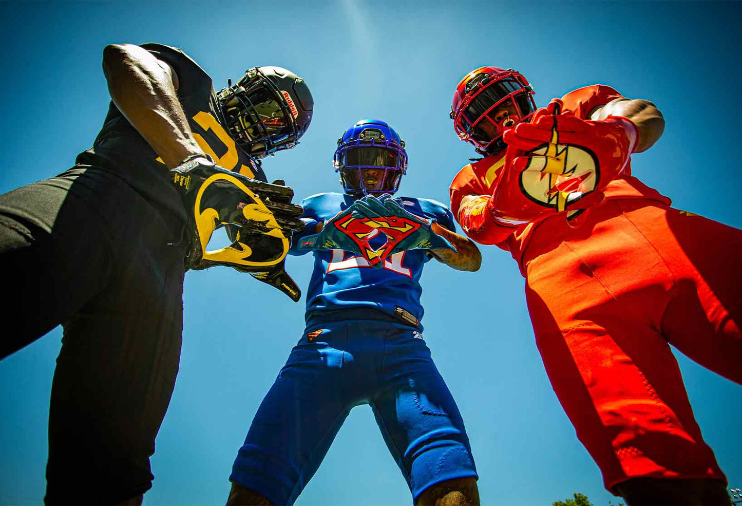 Superman Football Gloves - VPS1 by Phenom Elite