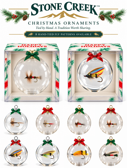 Stone Creek Tied Fly Holiday Ornaments