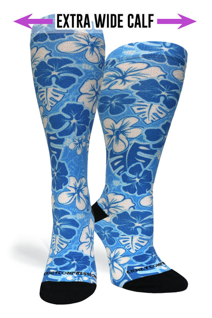 Crazy Compression Aloha Blue - (Standard & Extra Wide)