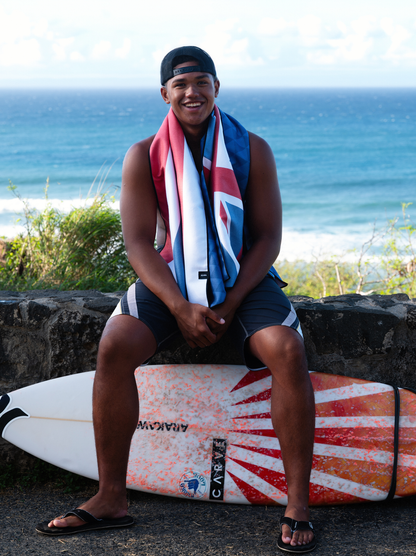 Alaua Hawaiian Flag Anywhere Towel (Ka Hae Hawai'i)
