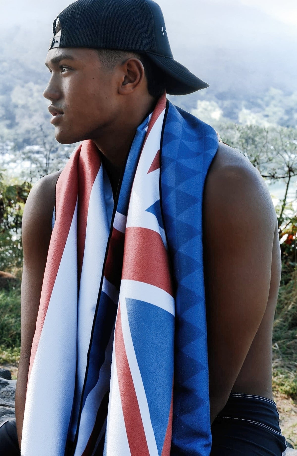Alaua Hawaiian Flag Anywhere Towel (Ka Hae Hawai'i)