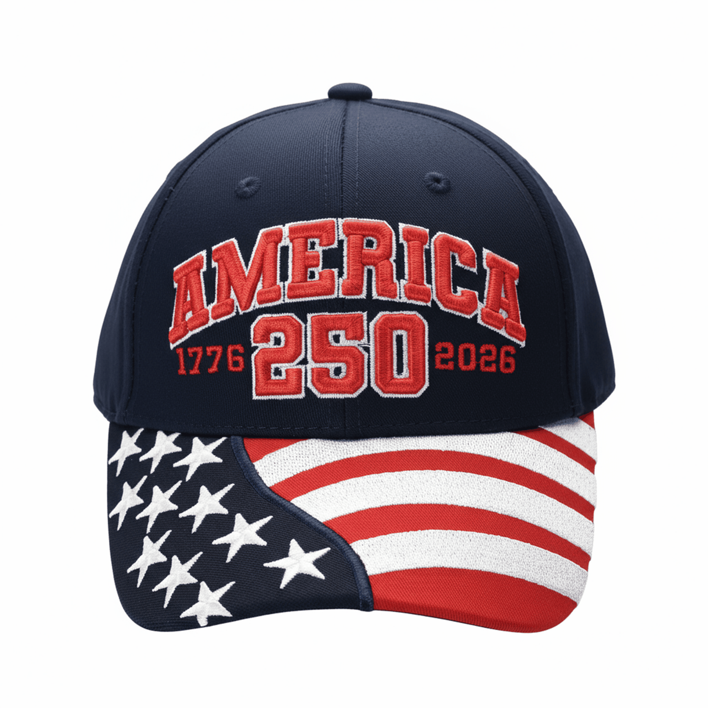 Steadfast American America 250th Anniversary Cap – American Flag Bill | Patriotic Cotton Twill Hat