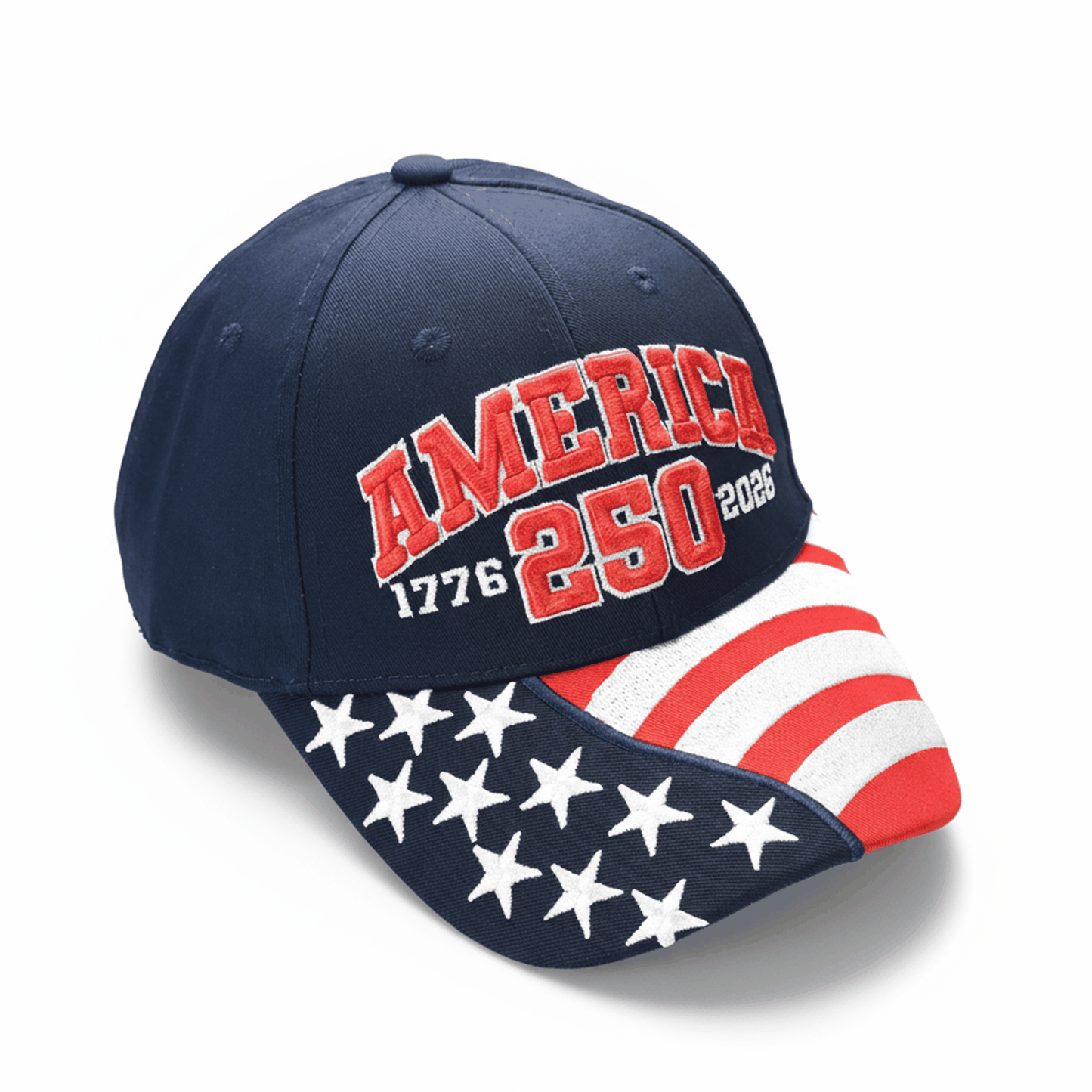 Steadfast American America 250th Anniversary Cap – American Flag Bill | Patriotic Cotton Twill Hat