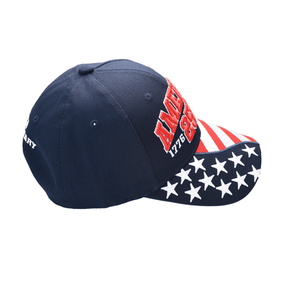 Steadfast American America 250th Anniversary Cap – American Flag Bill | Patriotic Cotton Twill Hat