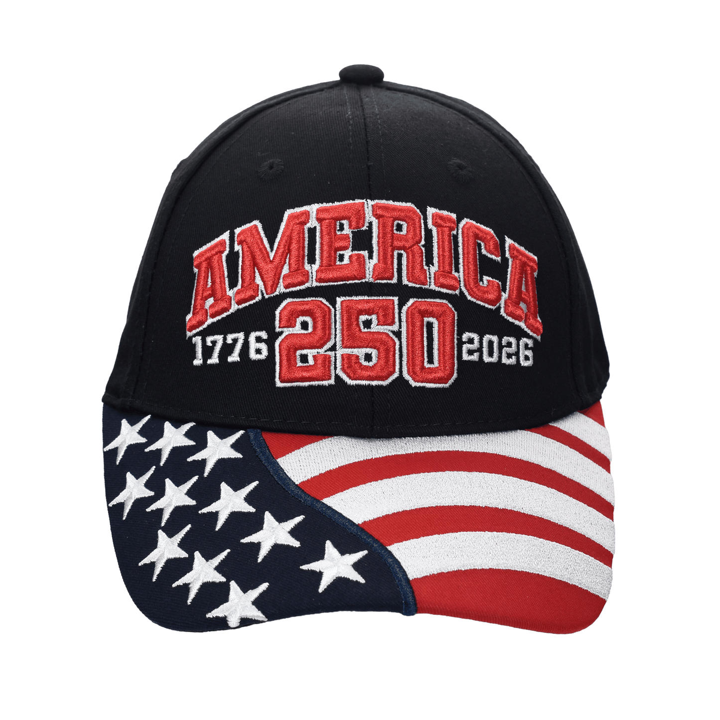 Steadfast American America 250th Anniversary Cap – American Flag Bill | Patriotic Cotton Twill Hat