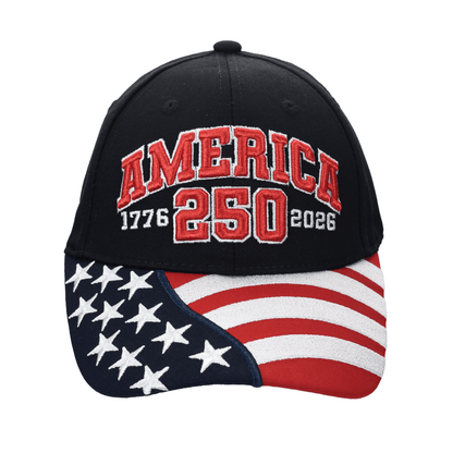 Steadfast American America 250th Anniversary Cap – American Flag Bill | Patriotic Cotton Twill Hat