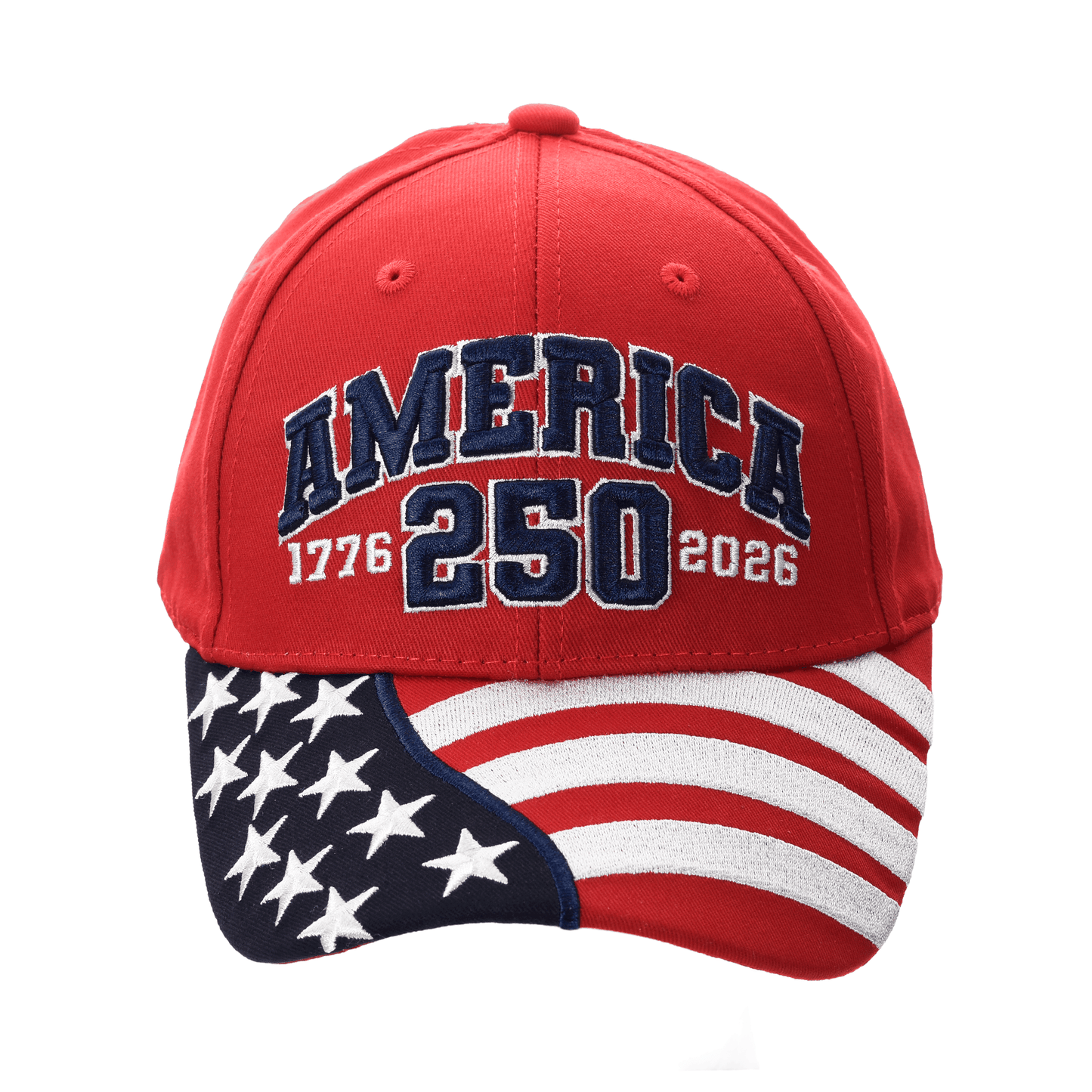 Steadfast American America 250th Anniversary Cap – American Flag Bill | Patriotic Cotton Twill Hat