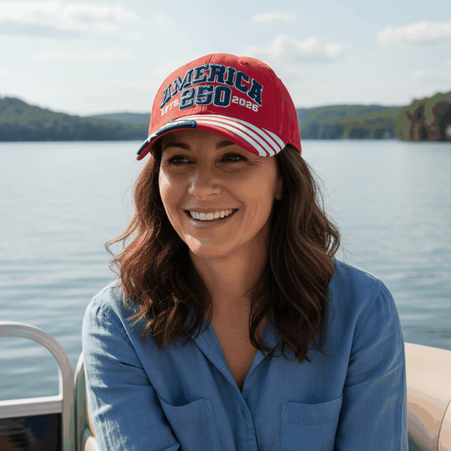 Steadfast American America 250th Anniversary Cap – American Flag Bill | Patriotic Cotton Twill Hat