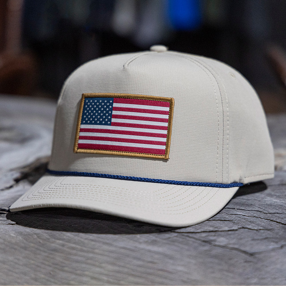 Paramount Outdoors Ridgeline American Flag Trucker Hat Rope Cap