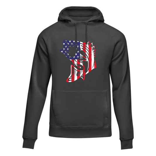 Outdoorzees American Flag Fish Unisex Hoodie
