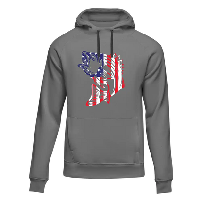 Outdoorzees American Flag Fish Unisex Hoodie