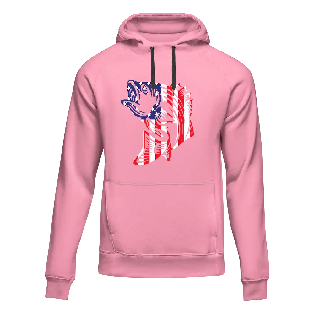 Outdoorzees American Flag Fish Unisex Hoodie