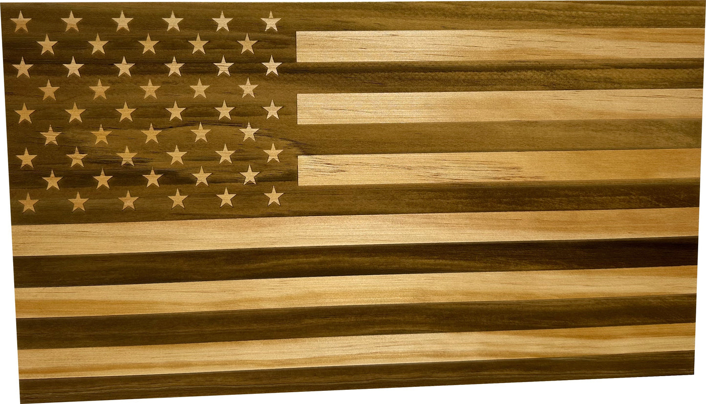 Bellewood Designs - American Flag Hidden Gun Storage (Natural)